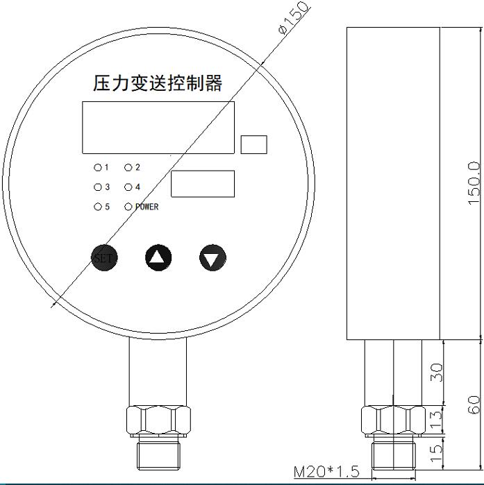 HDK150数字91福利华人在线观看控制器尺寸图